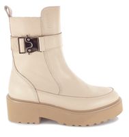 VIA VAI Bobbi Moss Beige Leer Biker boots Dames