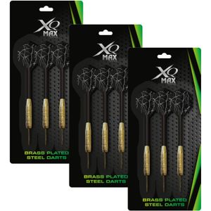 9x Dartpijlen met zwarte flights 18 gram 11 cm