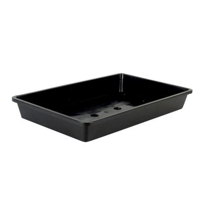 Nature Kweekbak - 3x stuks - 37,5 x 24 x 6 cm - voor zaailingen - zwart - kunststof - zaaibak