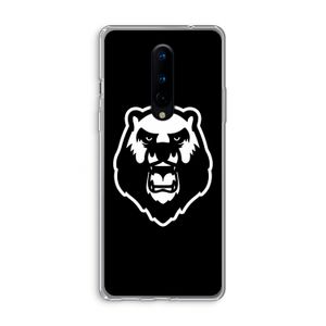Angry Bear (black): OnePlus 8 Transparant Hoesje