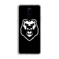 Angry Bear (black): OnePlus 8 Transparant Hoesje