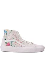 Vans baskets montantes Sk8 à fleurs - Rose