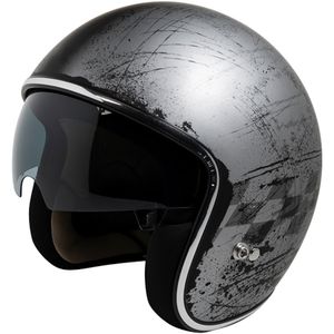 IXS 77 2.5, Jethelm of scooter helm, Mat zilver Zwart