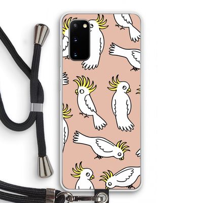 Papegaai: Samsung Galaxy S20 Transparant Hoesje met koord
