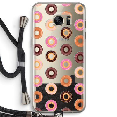 Donuts: Samsung Galaxy S7 Edge Transparant Hoesje met koord