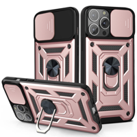 Samsung Galaxy A35 hoesje - Backcover - Rugged Armor - Camerabescherming - Extra valbescherming - TPU - Rose Goud - thumbnail