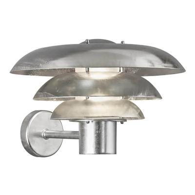 Buitenlamp zilver groot &apos;Kurnos 35&apos; Nordlux e27 fitting 350mm