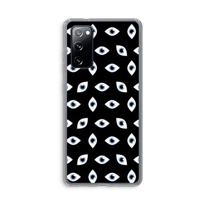 Eyes pattern: Samsung Galaxy S20 FE / S20 FE 5G Transparant Hoesje