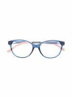 Lacoste Kids lunettes de vue bicolores à monture ovale - Bleu Lacoste Kids lunettes de vue bicolores à monture ovale - Bleu