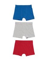 HEMA Kinderboxers Katoen Stretch - 3 Stuks Rood (rood)