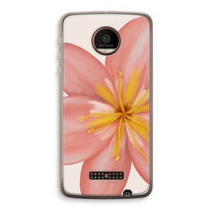 Pink Ellila Flower: Motorola Moto Z Force Transparant Hoesje