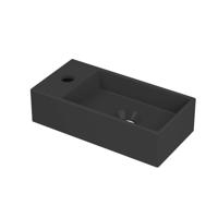 INK - Fontein Porselein Links met Kraangat - 360x180x90 mm - Mat Zwart