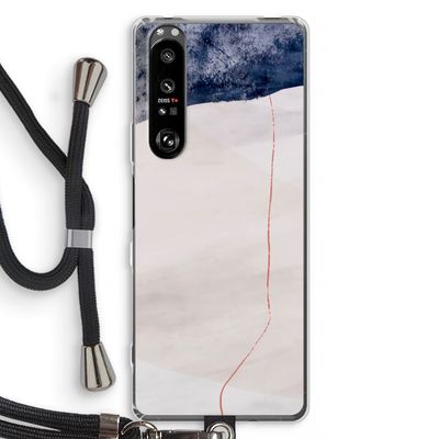 Stone White: Sony Xperia 1 III Transparant Hoesje met koord