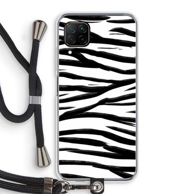 Zebra pattern: Huawei P40 Lite Transparant Hoesje met koord