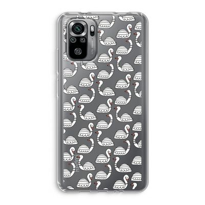 Zwanen: Xiaomi Redmi Note 10S Transparant Hoesje