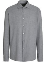 Zegna Cashco cotton-cashmere shirt - Gris