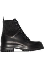 Gianvito Rossi bottes de combat Martis - Noir