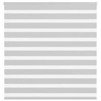 VidaXL Zebra rolgordijn 145x100 cm stofbreedte 140,9 cm lichtgrijs