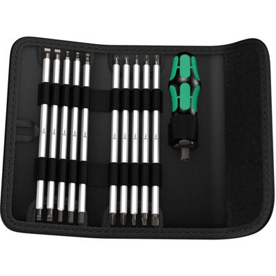 Wera 88/1 Wisselklingset 11-delig Plat, Kruiskop Phillips, Kruiskop Pozidriv, Binnen-Torx, Inbus Werkplaats