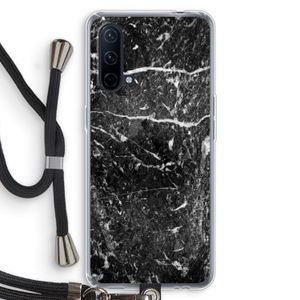 Zwart marmer: OnePlus Nord CE 5G Transparant Hoesje met koord