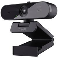 Trust TW-250 QHD Webcam 2560 x 1440 Pixel Standvoet, Klemhouder - thumbnail