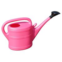 Gieter met broeskop - roze - kunststof - 10 liter - 56 cm