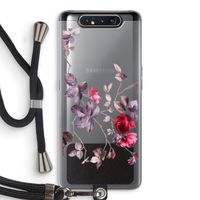 Mooie bloemen: Samsung Galaxy A80 Transparant Hoesje met koord