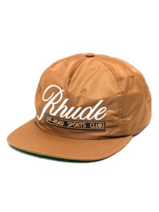 RHUDE casquette à logo brodé - Marron