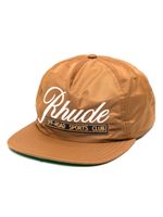 RHUDE casquette à logo brodé - Marron - thumbnail