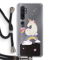 Regenboog eenhoorn: Xiaomi Mi Note 10 Pro Transparant Hoesje met koord