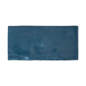 Wandtegel Atlas Marine Brillo 7.5x15 cm Glans Donker Blauw J-Stone