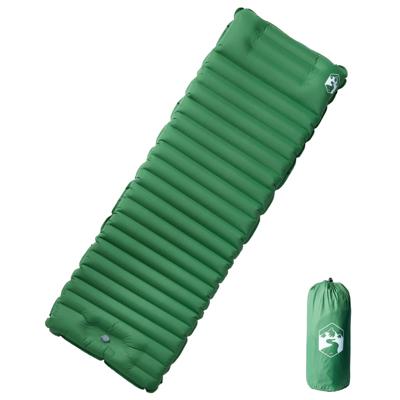 VidaXL Kampeermatras met kussen zelfopblazend 1-persoons groen