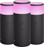 Philips Hue Calla sokkellamp White and Color zwart laag 3-pack