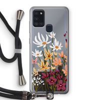 Painted wildflowers: Samsung Galaxy A21s Transparant Hoesje met koord