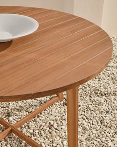 Kave Home Kave Home Tuinmeubel Dafne, Dafna outdoor ronde tafel gemaakt van massief acaciahout Ø 120 cm fsc 100%