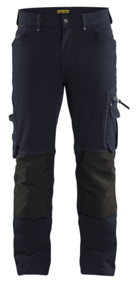 Blåkläder Werkbroek 4-weg stretch X1900 zonder spijkerzakken 19891644 | Donker marineblauw/Zwart | Maat 64 - 7330509697733