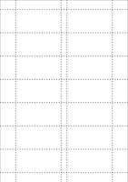 Kaartjes 74x37mm 14 stuks per vel, 5 vel