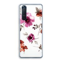 Geschilderde bloemen: Sony Xperia 5 II Transparant Hoesje