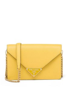 Prada sac porté épaule à design d'enveloppe - Jaune