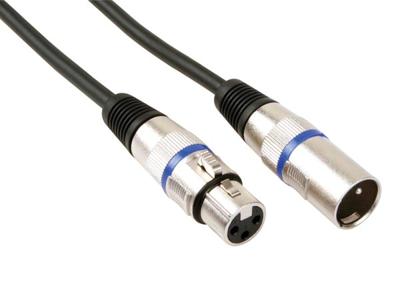 Xlr-kabel xlr mannelijk naar xlr vrouwelijk 1 m zwart - Velleman