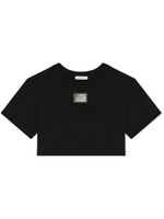 Dolce & Gabbana Kids t-shirt en coton à patch logo - Noir