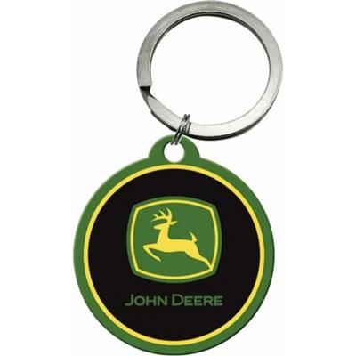 Sleutelhanger Tractor/trekker thema -?John Deere?- 4,5 x 6 cm - staal/epoxy
