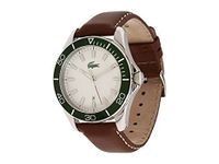 Lacoste horlogeband 2010493 / LC-31-1-27-0148 Leder Staal / RVS 22mm + wit stiksel