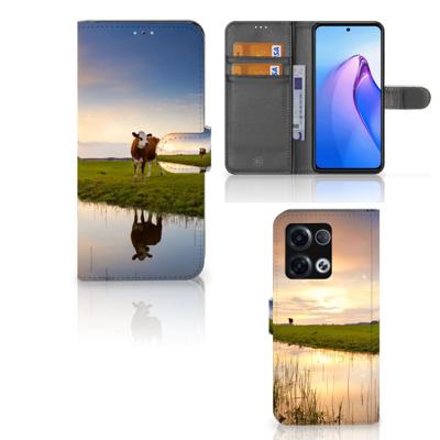 OPPO Reno8 Pro | Telefoonhoesje | Met pasjeshouder | Koe