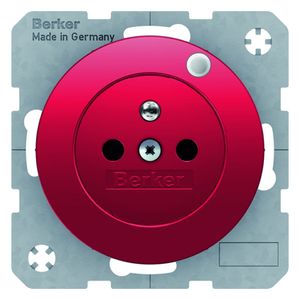 Berker wandcontactdoos penaarde kinderveilig R1-R3 rood 6765762022