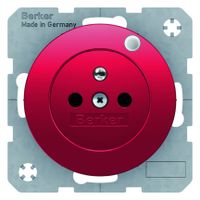 Berker wandcontactdoos penaarde kinderveilig R1-R3 rood 6765762022