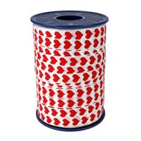 Krullint 10mm x 250 meter kleur hartjes