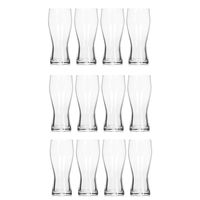 Set van 12 bierglazen/drinkglazen 400 ml