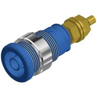 SKS Hirschmann SEB 2600 G M4 Veiligheids-labconnector, female Bus, inbouw verticaal Stift-Ø: 4 mm Blauw 1 stuk(s)