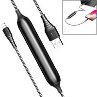 ROCK 1.2m 2.1a TPE + Nylon gevlochten USB op 8 Pin Sync gratis datakabel voor iPhone XR / iPhone XS MAX / iPhone X & XS / iPhone 8 & 8 Plus / iPhone